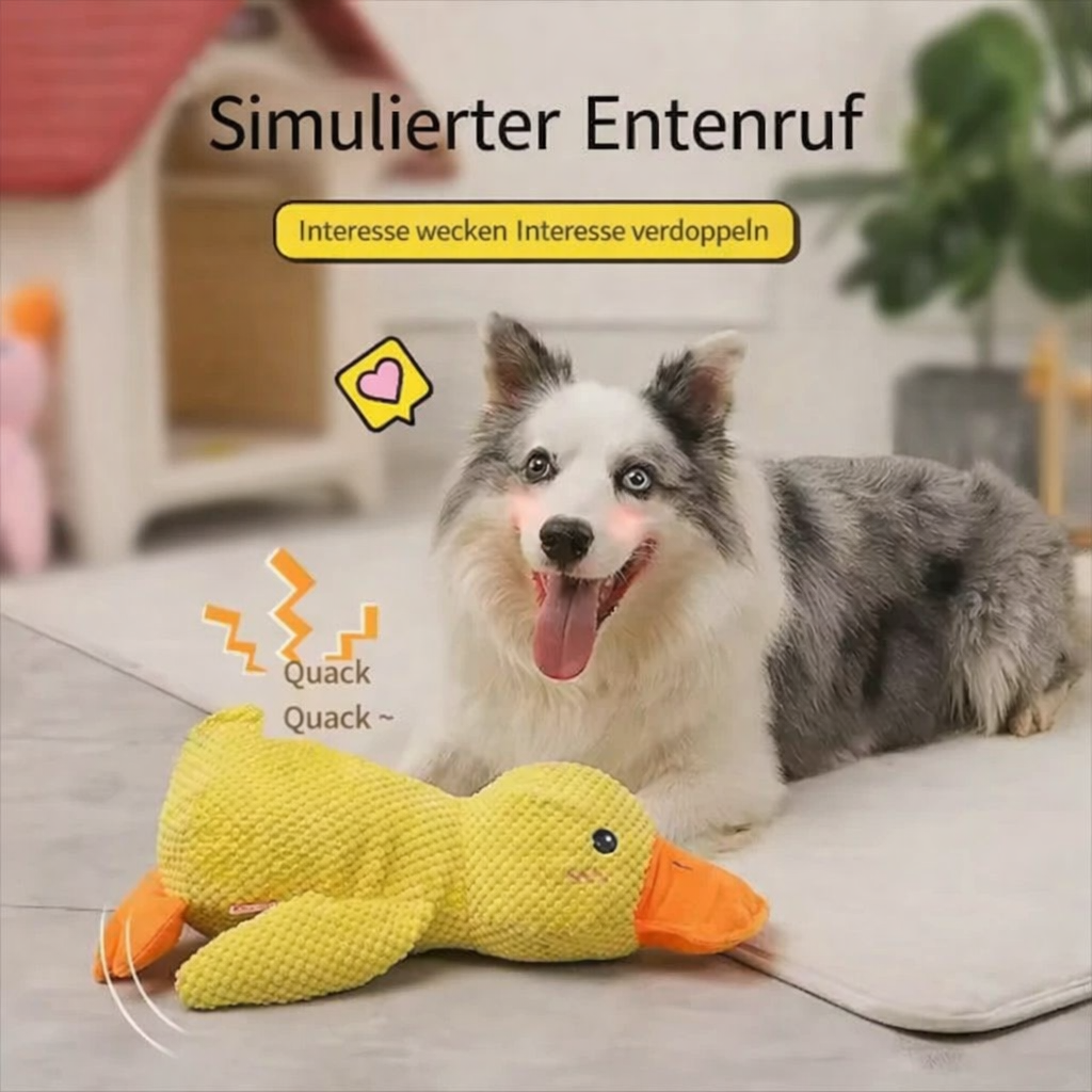 KUSCHELIGE PLÜSCH-ENTE FÜR HUNDE