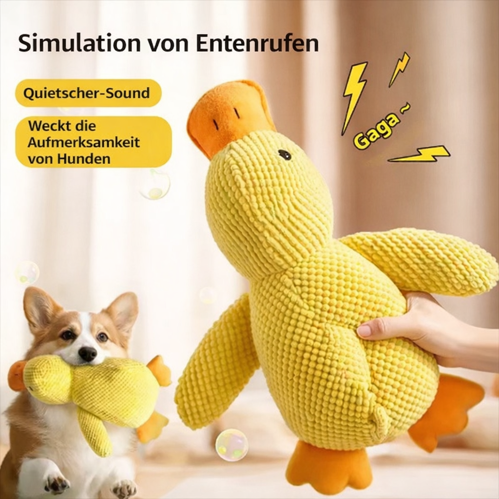 KUSCHELIGE PLÜSCH-ENTE FÜR HUNDE